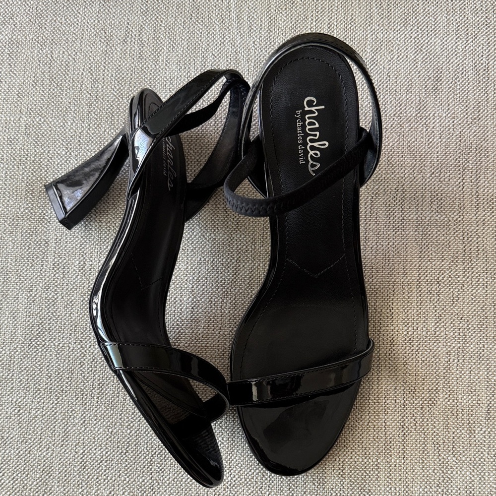 Charles by Charles David Glossy Black Heels